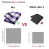 HISDERN Mens Ties Purple Tie and Pocket Square Dark Purple