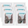 8x10 White Picture Frames Nature Solid Wood 6 Pack for