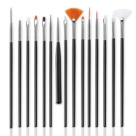 Gel nail art brush material set of 15 DD-11803 / 젤 네일 아트 붓 브러쉬 재료 15종 세트 DD-11803