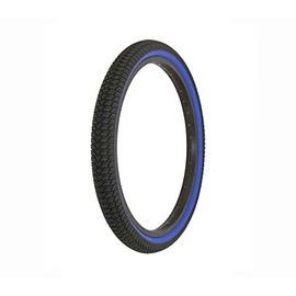 Alta Bicycle Tire Duro 20" x 1.75" Bike Black/Color Side Wall Tire Vendetta Tread, Multiple Colors (Black/Blue Sidewall)
