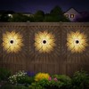 Hapjoy Solar Fence Lights 2 Pack Outdoor Deck Step Wall