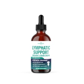 Liposomal Lymphatic Drainage Drops - All in 1 Organic Lymphatic Drainage Supplement with Burdock Root, Echinacea, Elderberry, Calendula, Cleavers Herb, Dandelion Supports Lymphatic Health - 2 OZ