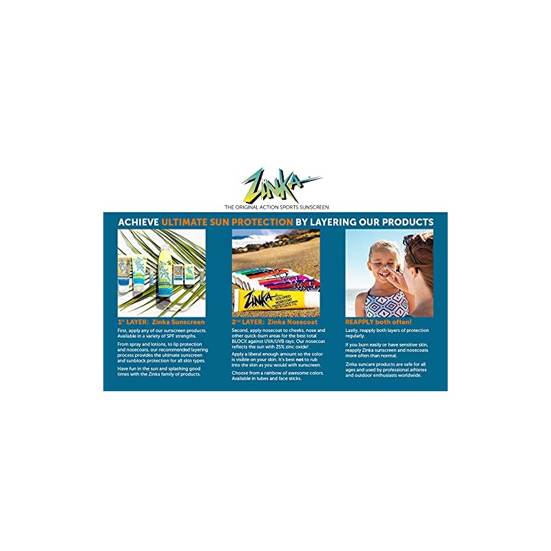 Zinka Reef Safe Sunscreen Mineral SPF 30 Zinc Oxide Lotion