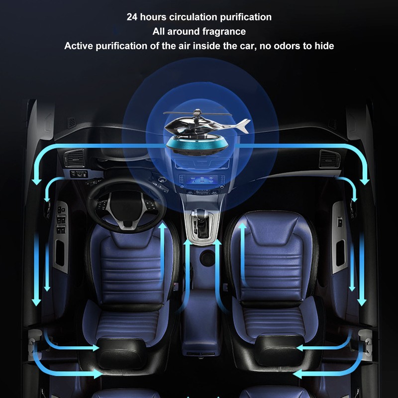 Car Air Fresheners with Solar Rotating Relieve Stress Purifie Odors