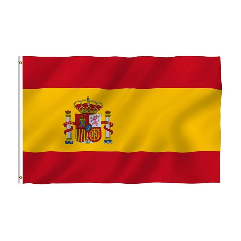AIMALL 3x5ft Large Spain Spanish Flag with Brass Grommets, Heavy