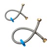 Pack of 2 Flexible Pipe Stainless Steel Braided Hose for