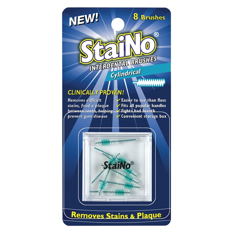 Staino Interdental Brushes Blue Cylindrical Pack of 8