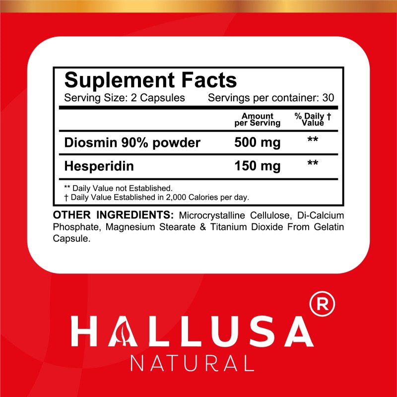 Hallosmine ULTRA Diosmin Hesperidin + FREE Cream Veins 4 oz