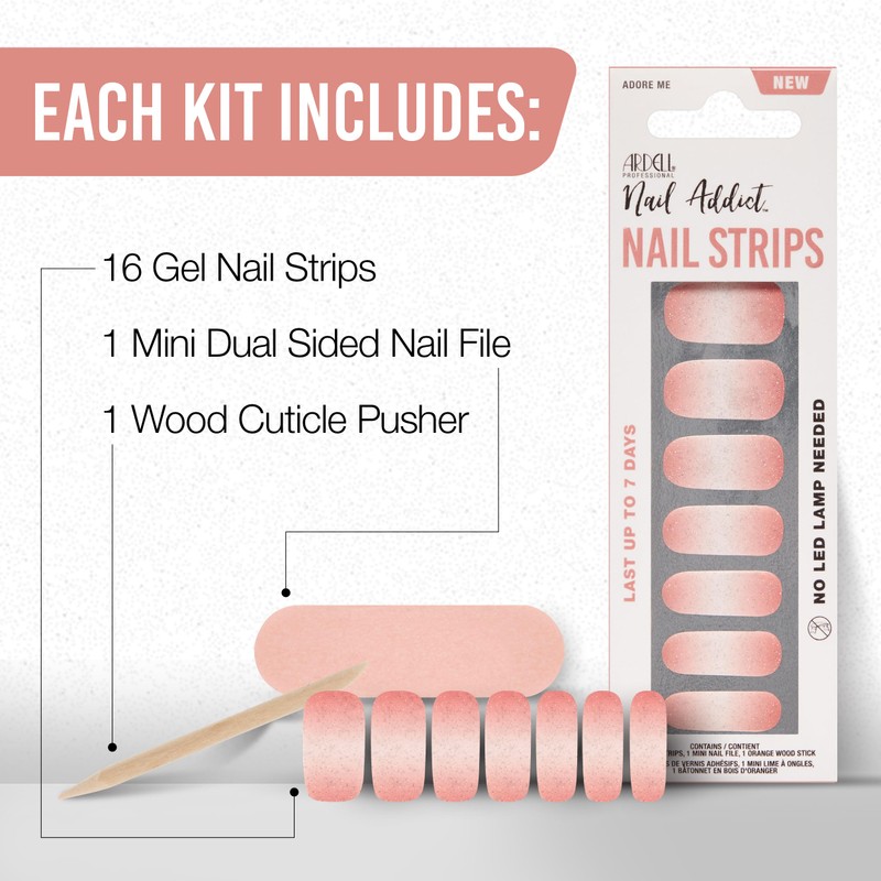 Ardell Nail Polish Strips - Adore Me Wraps Long-Lasting Gel