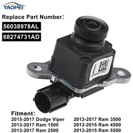 56038978AL Rear View Backup Parking Camera Reverse Assist Camera Compatible with Chrysler 200, Dodge Viper, RAM 1500 2500 3500 4500 5500 and More