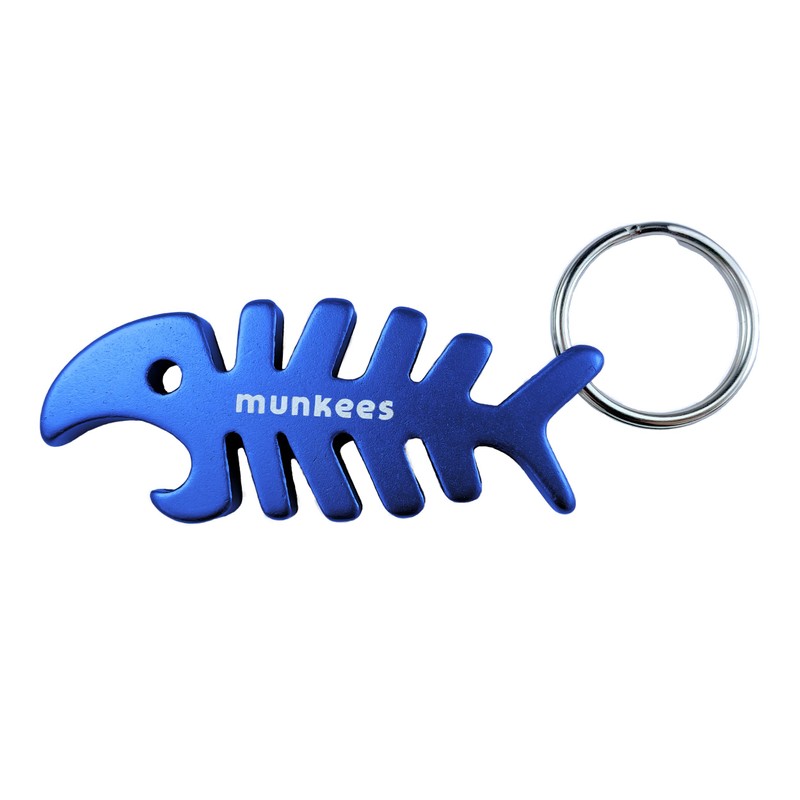 munkees 2 x Key Chain Fish Pendant Figurine Bottle Opener