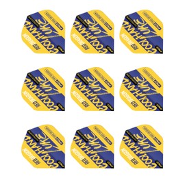 RED DRAGON Hardcore Luke Humphries Signature Yellow Standard Dart Flights - 3 Sets Per Pack (9 Dart Flights in Total)