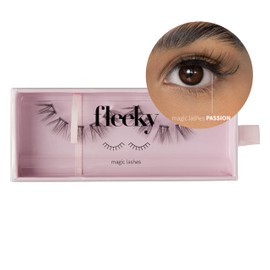 fleeky Magic Lashes - Vegan & Cruelty-Free Fake Lashes for Your Perfect Look - Artificial Eyelashes for Gluing Made of Synthetic Hair (Passion)