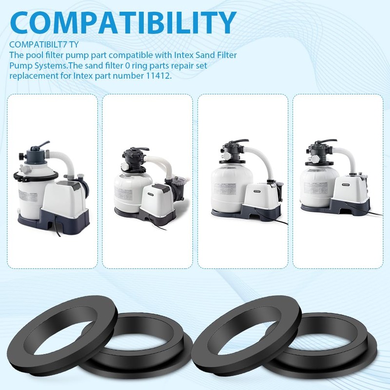 HOTUT Pool O-Rings Replacement Part for Intex 6 Pieces Pool