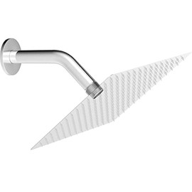 Hibbent All Metal 7 Inch Shower Arm with Flange, Solid Brass Shower Head Extension Extender Pipe Arm, Wall-Mounted Shower Water Outlet Tube with Teflon Tape For Fixed Bathroom Shower Head, Chrome