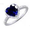 Dtup Anillo Corazón Del Mar Zafiro Azul Titanic Plata S925