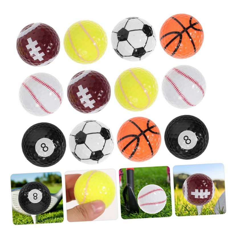 Outanaya Golf Balls 12pcs Training Golf Balls for Boys and