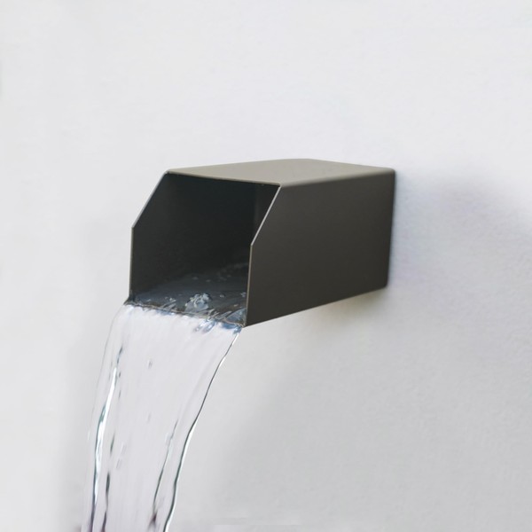 PONDO 4" Square Water Fountain Spout, 316 Stainless Steel Spillway