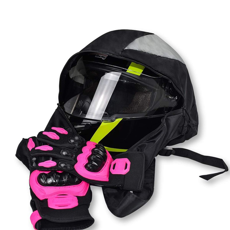 ELCYCO Mochila para casco de motocicleta, bolsa compacta de almacenamiento