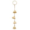 Gold Flowers Hanging Bells for Door Knob Decoration, Christmas Home