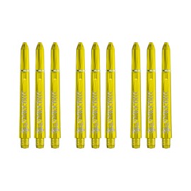 RED DRAGON Peter Wright Snakebite Signature Polycarbonate Yellow Medium Dart Stems - 3 sets per pack (9 stems in total)