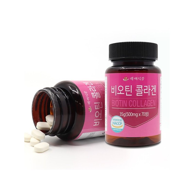 비오틴 히알루론산 콜라겐 영양제 정 500mg 70정 1개 Biotin Hyaluronic
