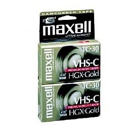 Maxell 203020 HGX-Gold TC-30 Camcorder Video Cassette, 2 Pack