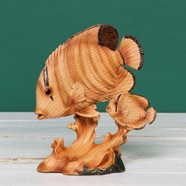 Widdop Naturecraft Wood Effect Resin Figurine - Fish