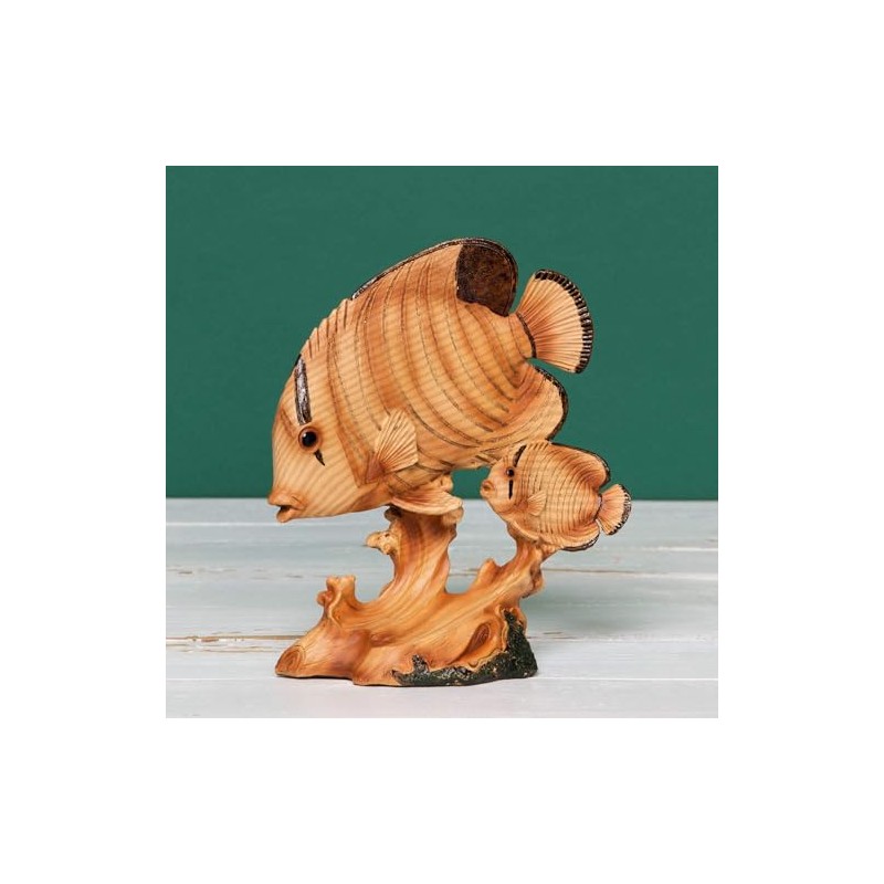 Widdop Naturecraft Wood Effect Resin Figurine - Fish