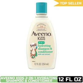 Aveeno Kids 2-in-1 Hydrating Shampoo & Conditioner, Oat Extract, Sensitive Skin,