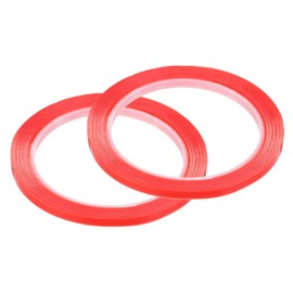 MECCANIXITY 2Pcs 5mm x 10m Phone Repair Adhesive Tape LCD Screen Repair Sticker Double Sided for Cell Phone Tablet Laptop Clear Red