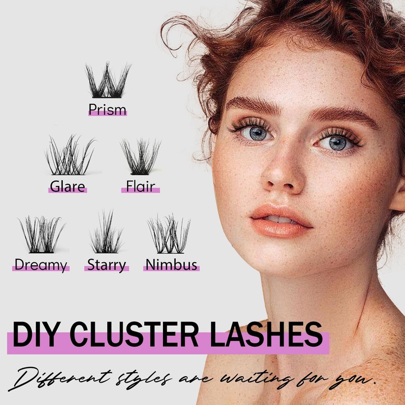 Mayhug Wimpern Cluster 144pcs 3D Effekt Cluster Lashes Weich Wimpern