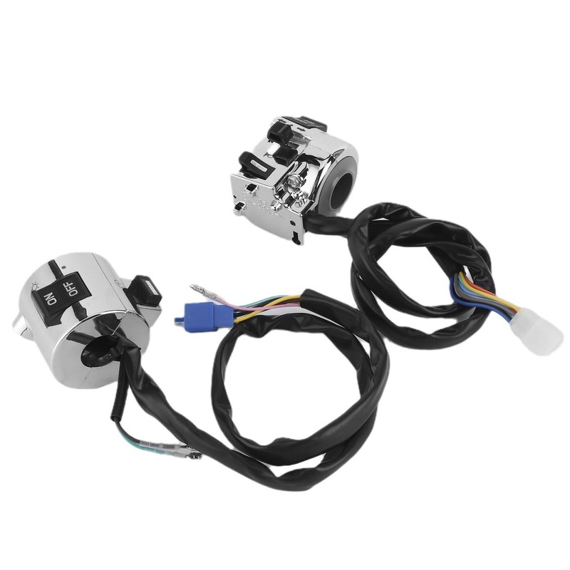 Motorcycle Handlebar Switch, Pair Switch Control Button for 1 Inch