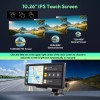 Xgody Touchscreen 4.0K Dash Cam Car Backup Camera 10.26" Wireless