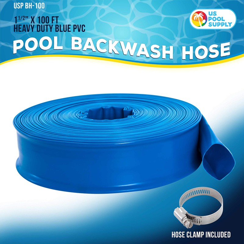 U.S. Pool Supply Pool Backwash Hose 1.5" x 100' -