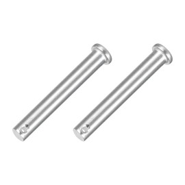 QUARKZMAN Pack of 2 3/8" x 2-3/4" Single Hole Cotter Pins, 304 Stainless Steel Flat Head Cotter Pin for Trailer Bolt, Mechanic Repair, Furniture Installation, Industrial Equipment