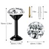 KOLAKO Curtain Holdbacks, Crystal Curtain Tie Backs Hooks, Black Metal