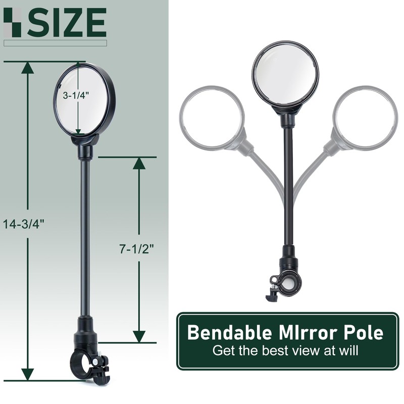 Flehomo Adjustable Rotatable Mirror, Easy Gutter Inspecter Tool from The