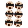 Ipetboom Leopard Print Makeup 6pcs Loose Powder Puff Set Gentle