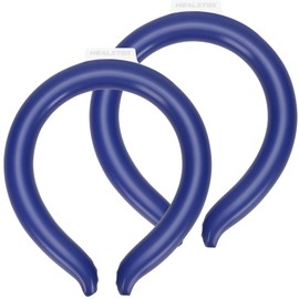HEALSTOK 2Pcs Cooling Neck Tubes - Reusable Ice Neck Rings for Outdoor Sports & Fitness | 18°C Freezed Wearable Body Cooling Collar for Summer Heat Relief(Navy)