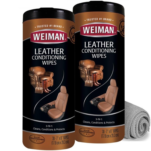 Weiman Weiman Leather Cleaner Wipes - Clean Condition UV Protection