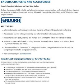 Endura Dual-Chemistry Li-Ion/Li-Po 12-24 VDC Vehicular Charger for RELM/BK, (Bendix King) Gen-2 KNG Series Radios, Fits: KNG-P150 / KNGP400 / KNG-P500 / KNG-P800 Portable Radios