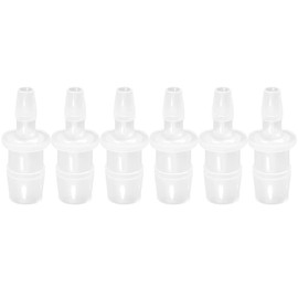 JoyTube Plastic Hose Barb Reducer Pipe Fittings, 1/2" to 1/4" Hose ID Connectors Joint Splicer Mender Adapter Union Boat Water Air Aquarium O2 Fuel (Pack of 6)