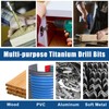 COMOWARE Titanium Twist Drill Bit Set - 10 Pcs 1/4"
