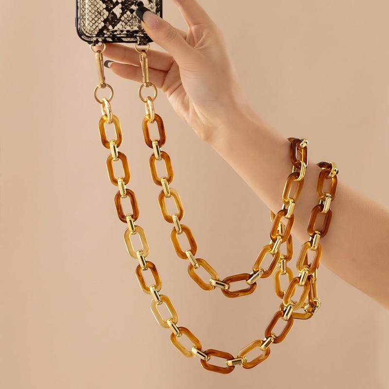 Turkalla Phone Crossbody Chain Cell Phone Lanyard,Acrylic Shouder Strap Universal