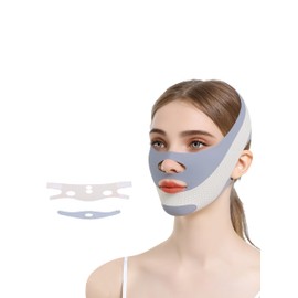AAGWW Small Face Belt, Face Line, Tightening, Small Face, Nasolabial Line, Slimming, Face Lift, Adjustable, Breathable, High Elasticity, Beautiful Face, 4 Wearing Ways to Wear, Unisex, Face Lift