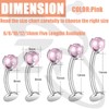 ZS ASTM F136 Belly Button Piercing Titanium 14G Colourful Stones
