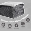 ACCU-WARMTH Tufted Heated Blanket Throw Size- 5-Min Fast Warming with
