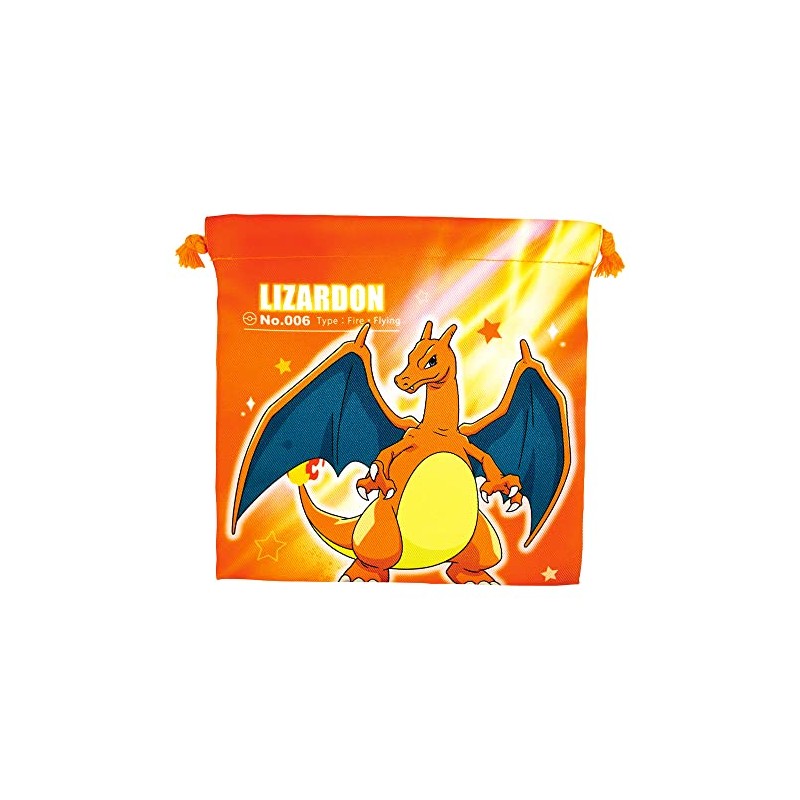 Tees Factory PM-5530204LZ Pokemon Flat Drawstring Bag, Starlite Charizard H