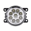 Qiilu Car Fog Light, 9 LED Car Round Front Fog